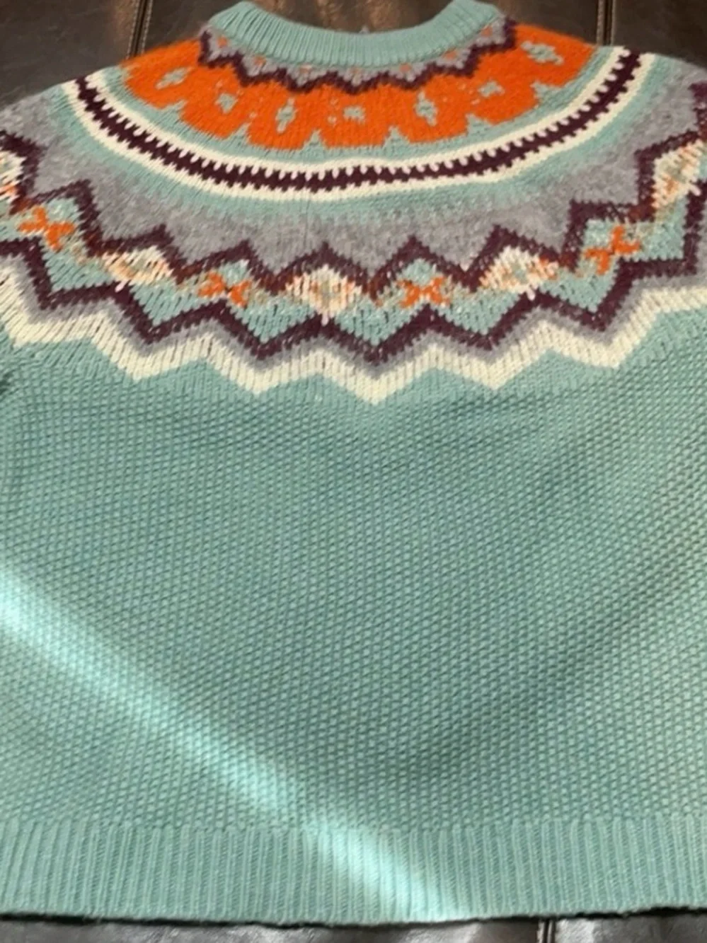 J. Crew Zigzag Fair Isle cable kit Crewneck Sweater Size Medium